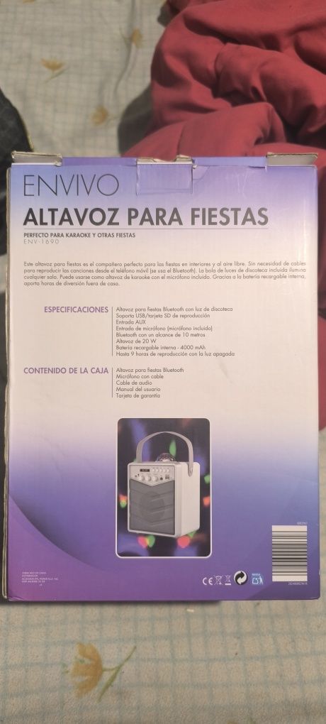 Coluna caraoke... bluetooth