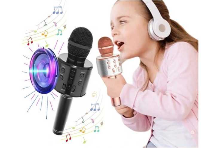 Дитячий бездротовий караоке мікрофон Q7 USB Bluetooth чорний - Новий!