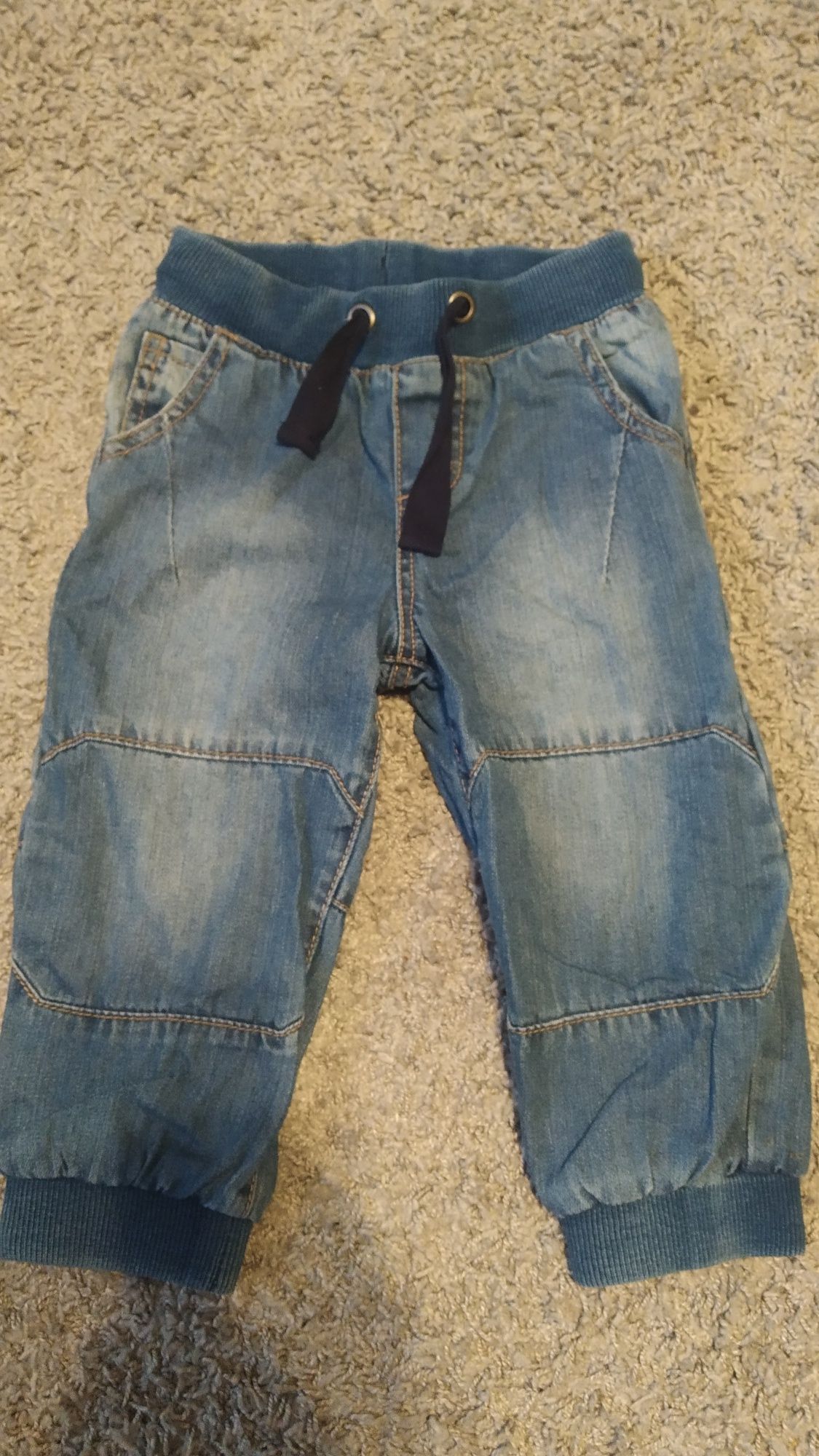 Joggery jeansy spodnie rozm. 86
