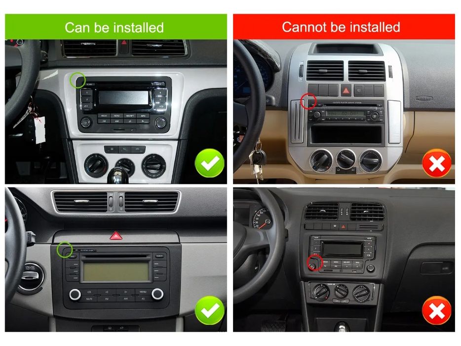 Rádio Android 13 Volkswagen Seat Skoda Golf 4/64GB Carplay GPS wifi