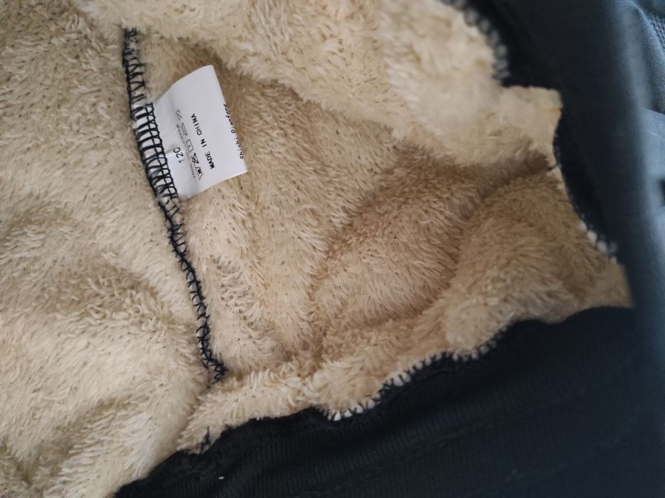 Чорні теплі водостійкі нові штани на зиму 120 зріст зі штучним хутром