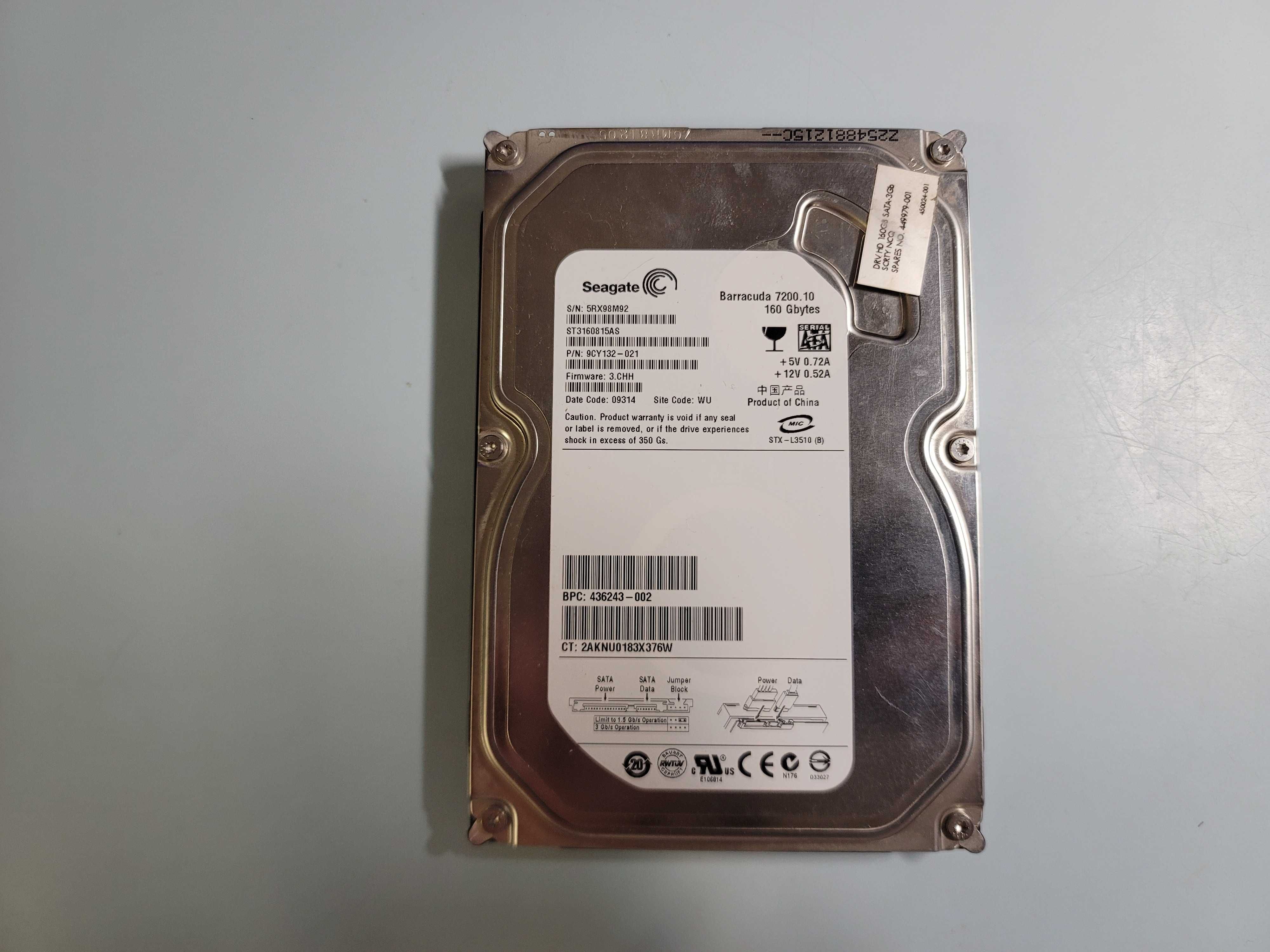 HDD Seagate 160 GB SATA2 7200 RPM 3.5