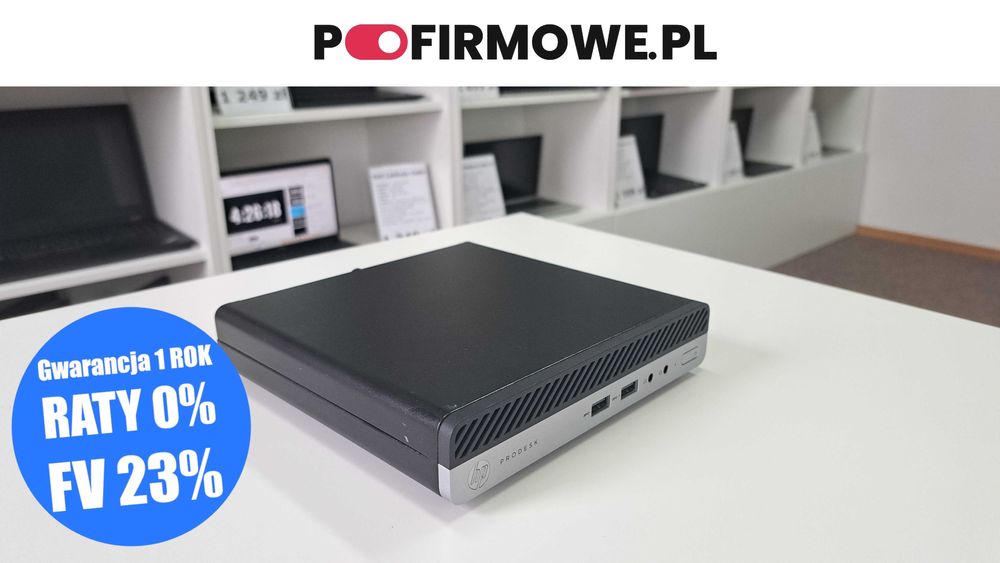Mini PC do domu i biura HP ProDesk 400 G4 i3-8gen 16GB 256SSD Klasa A