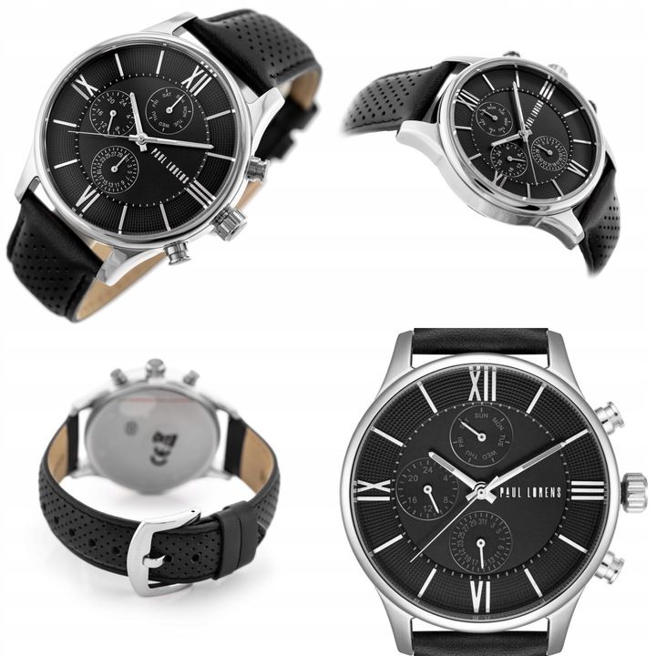 Zegarek Męski Paul Lorens Exclusive +grawer Chronograf Komplet Prezent