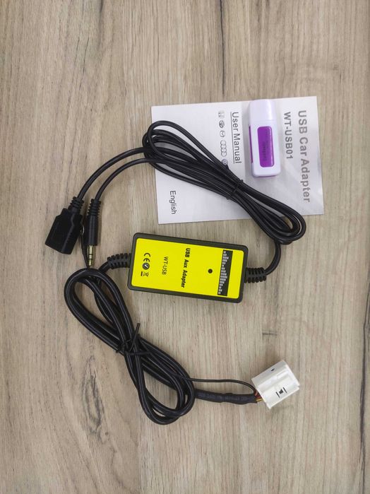 Aux, USB адаптер 12pin для Volkswagen, Skoda, Audi