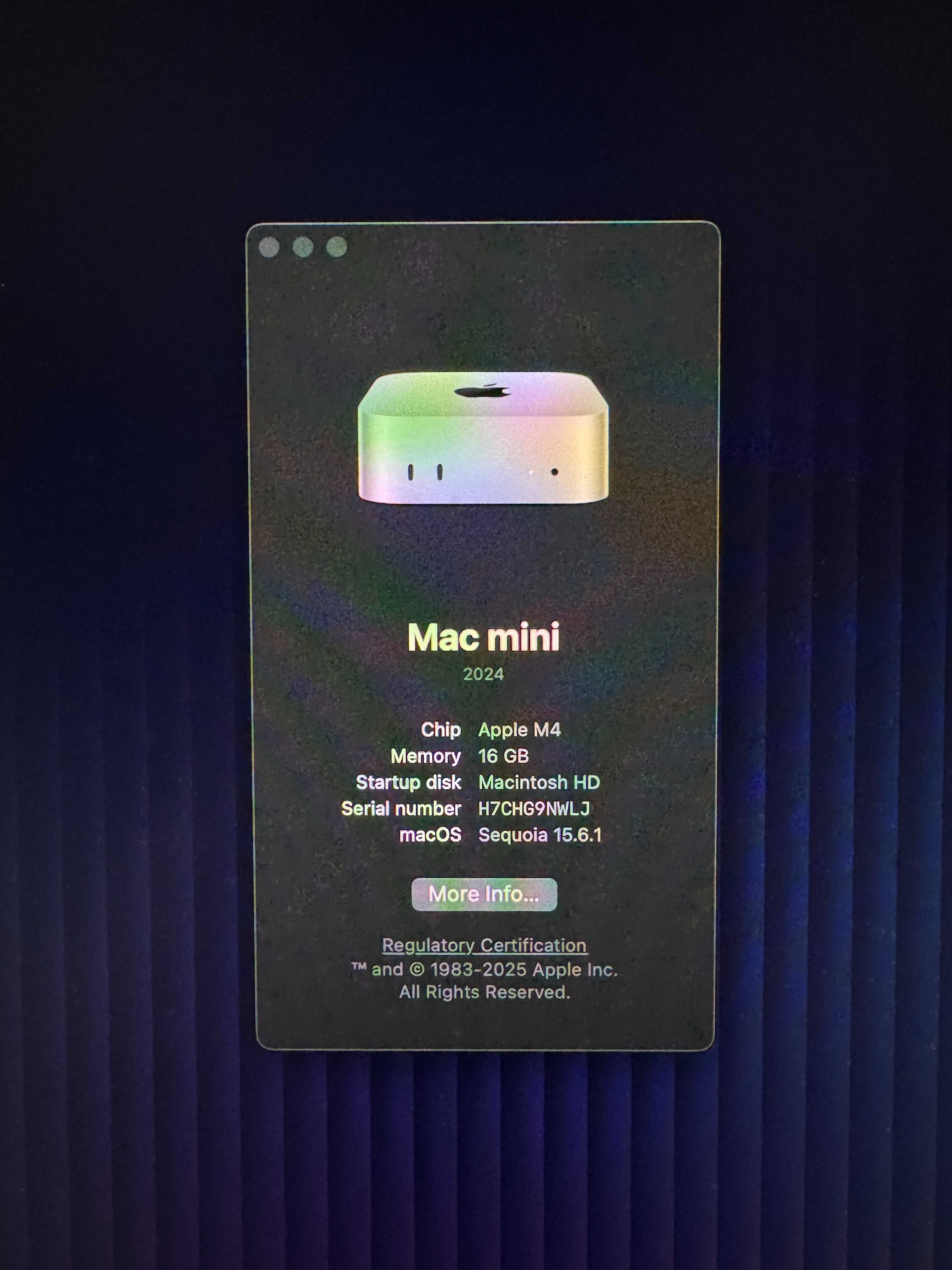 Mac Mini M4 16Gb 256Gb+1Tb