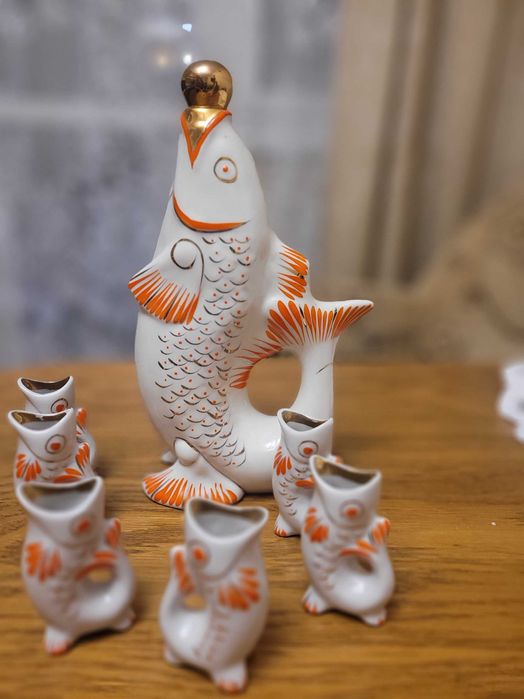 Karafka, rybki porcelana z PRL