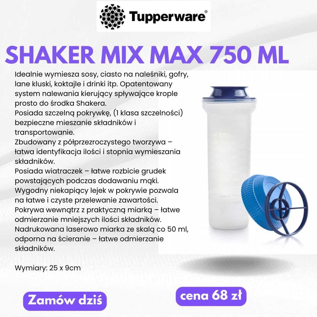 Pojemnik shaker Mix Max 750 ml Tupperware