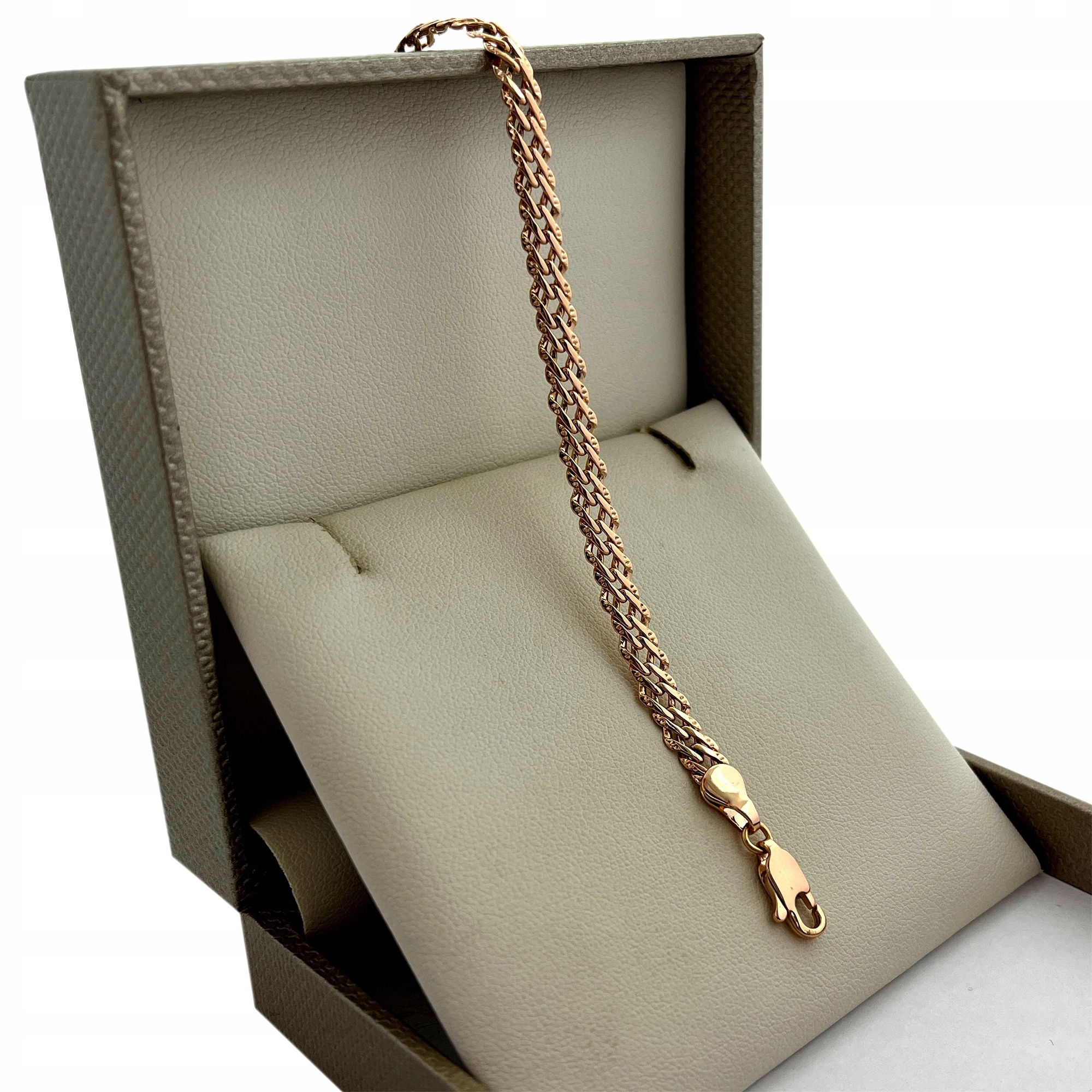 Bransoletka Złota Damska Rombo 16,5cm 5mm Dla Przyjaciółki Żony Babci