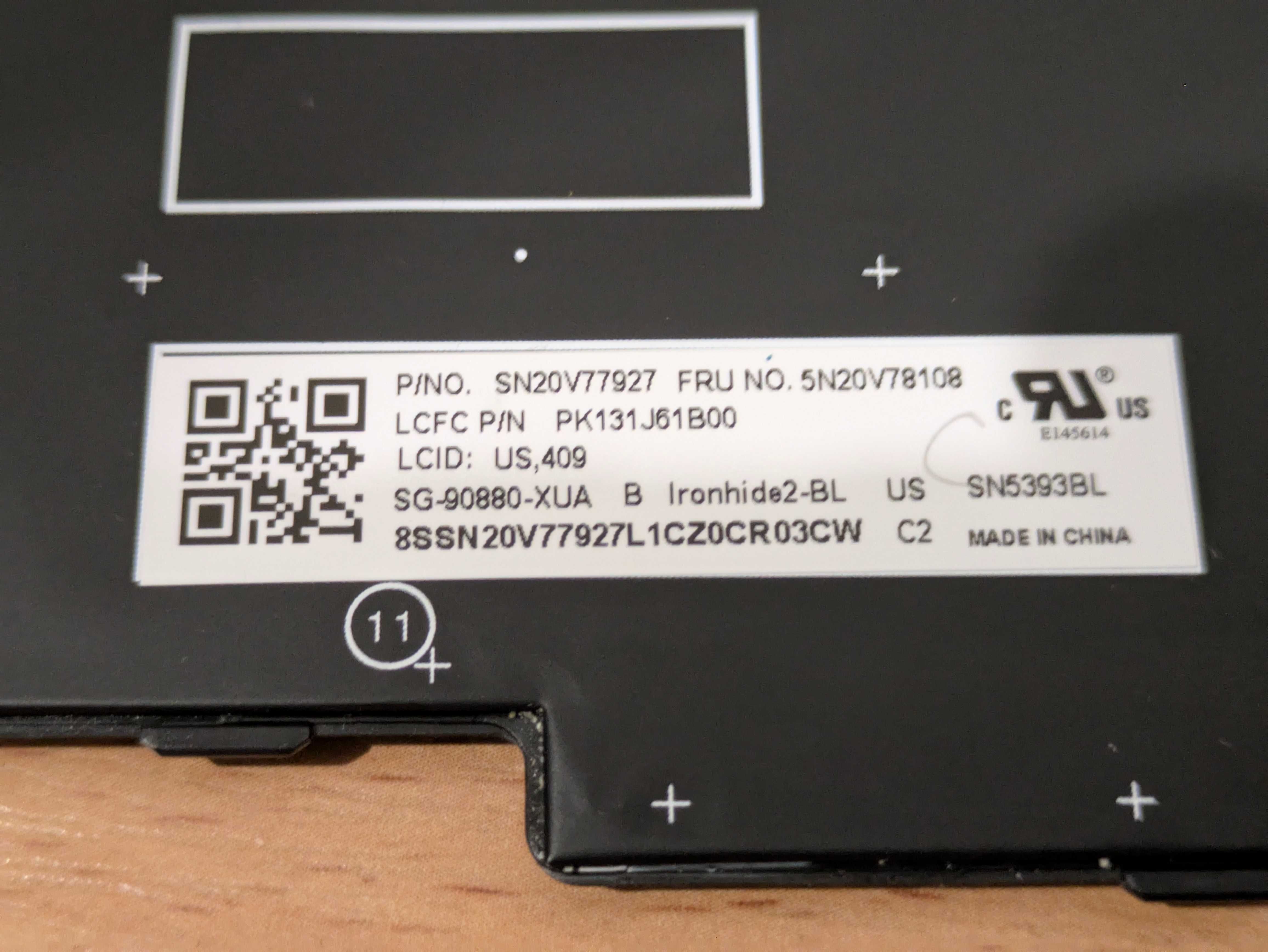 Клавіатура ОРИГІНАЛ Lenovo з підсвіткою для Thinkpad P15s/T15 та інших