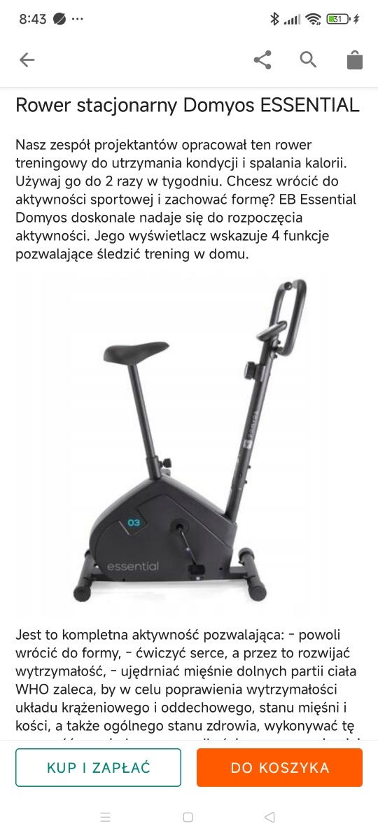 Rower stacjonarny