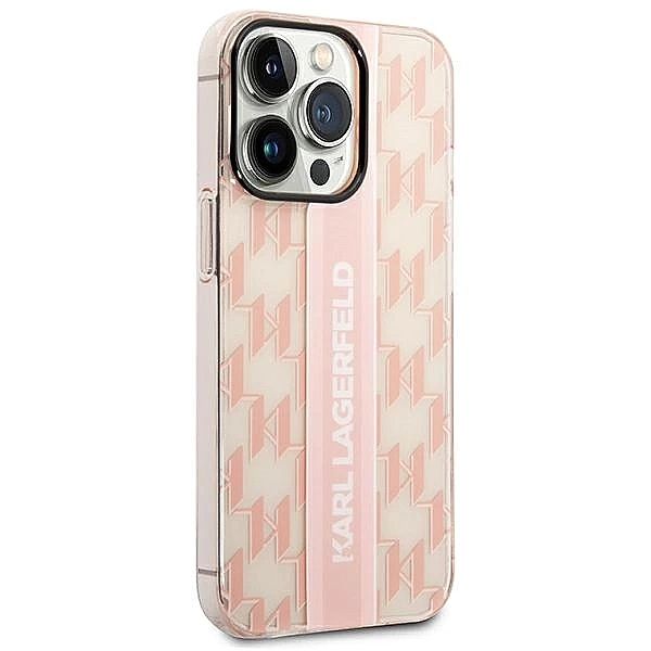 Etui Karl Lagerfeld Mono Vertical Stripe na iPhone 14 Pro 6,1" - różow
