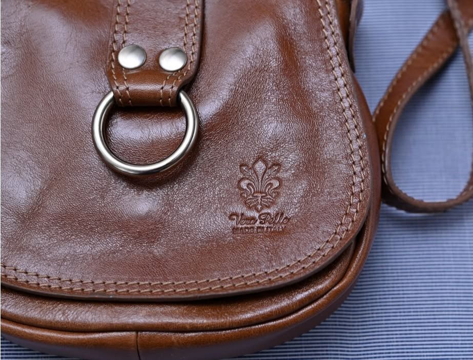 włoska torebka ze skóry Genuine Leather Vera Pelle