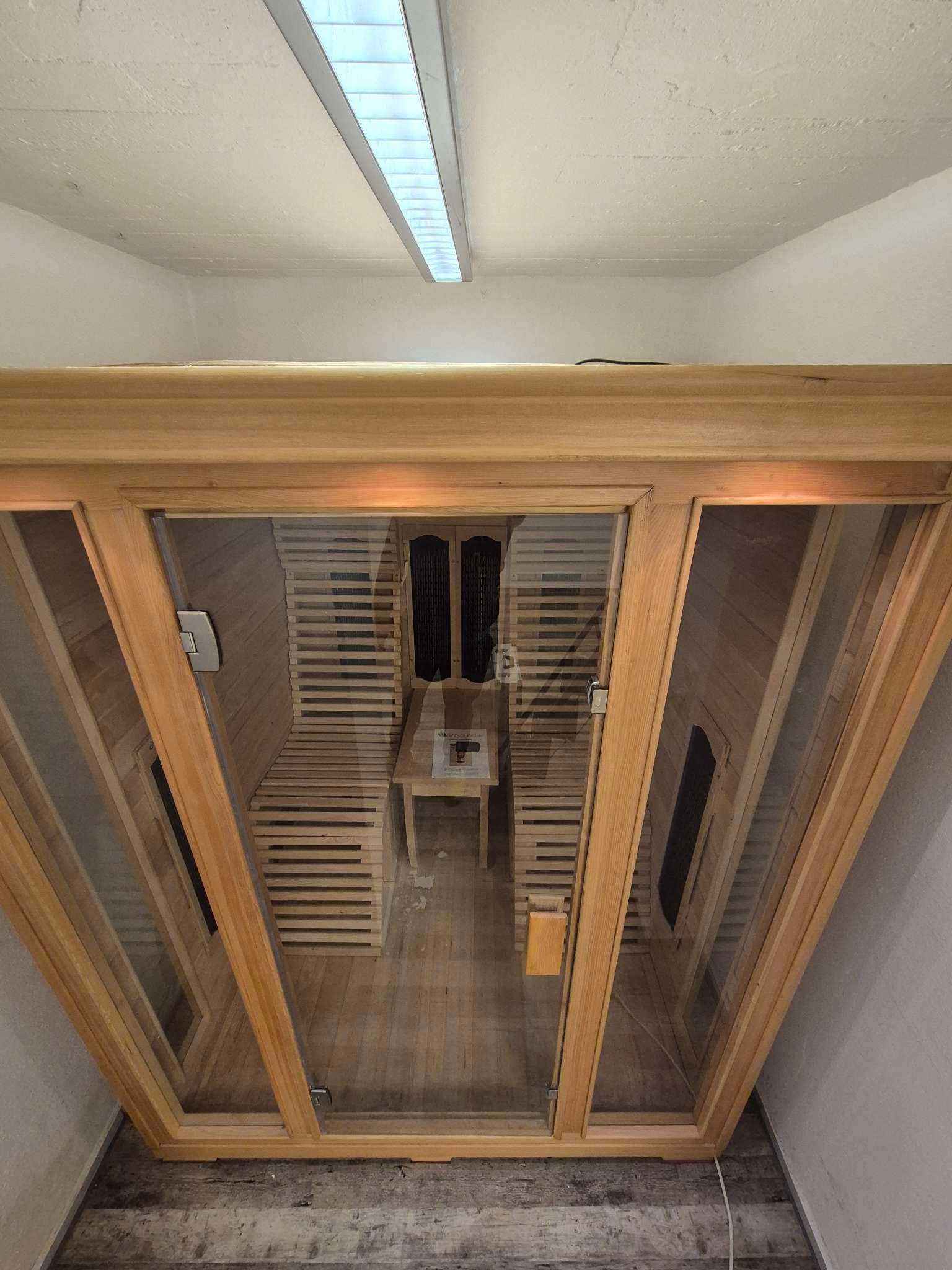 Sauna FIŃSKA + Sauna INFRARED 2w1+nowy piec 3kW 220 V 2 os