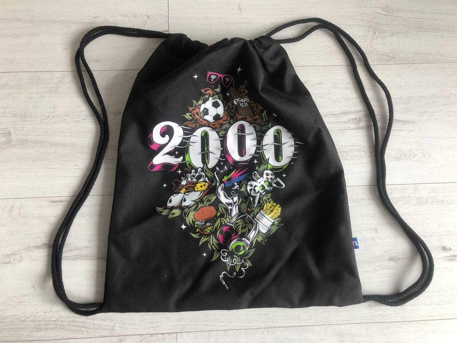 NOWY Worek czarny plecak torba na WF