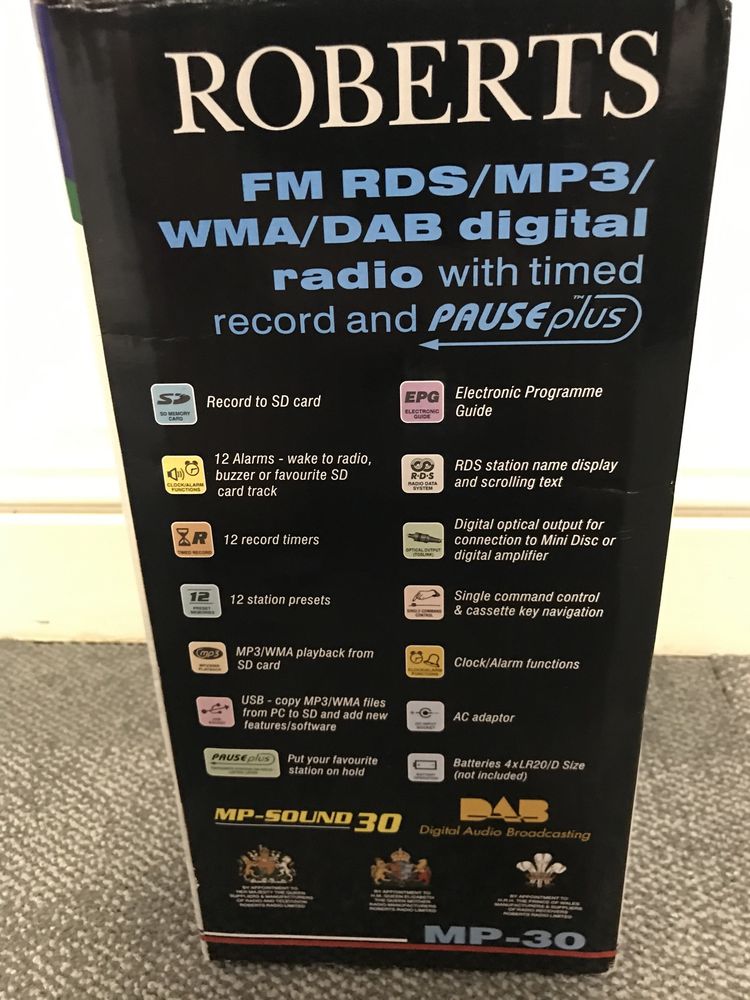 Roberts Radio MP-30 FM RDS/MP3/WMA/DAB