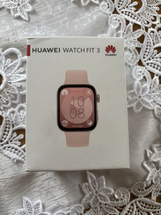 Huawei Watch Fit 3 – różowy, stan bardzo dobry, komplet