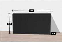 Komoda Ikea Besta czarnybrąz, 120x40x64cm, nowa