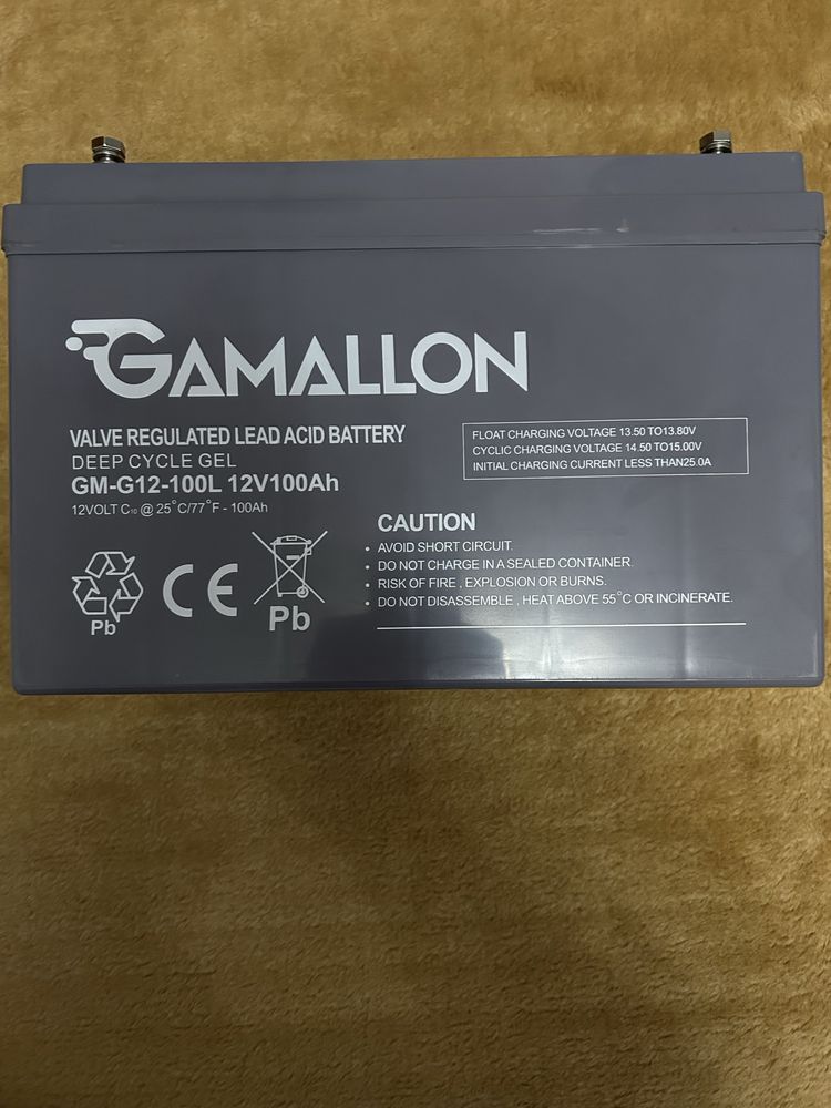 Продам аккумулятор гелевый CAMALLON GM-G12-100L 12V 100Ah
