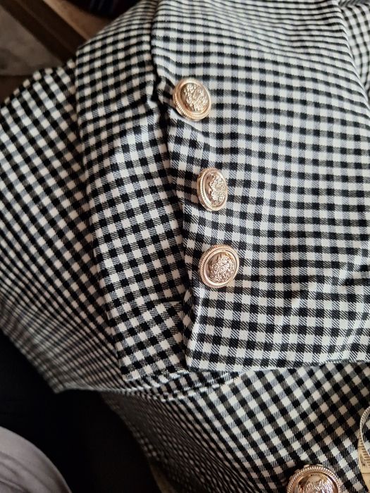 Garnitur damski w pepitke w rozmiarze M