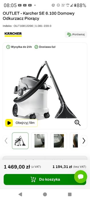 Karcher SE 6.100 jak nowy użyty 3 razy