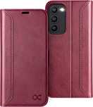 OCASE Etui z klapką skórzane Samsung Galaxy S23 PLUS Portfel bordowe