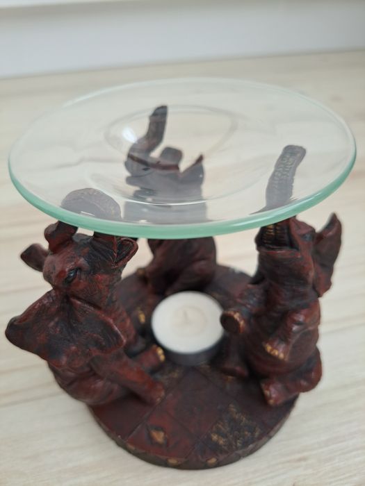 Аромалампа зі слонами, підсвічник, статуетка, слони, декор,антикваріат