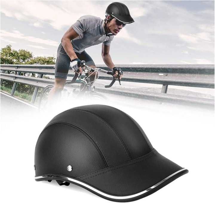 Kask rowerowy baseball cap czarno-żółty rozmiar S ABS