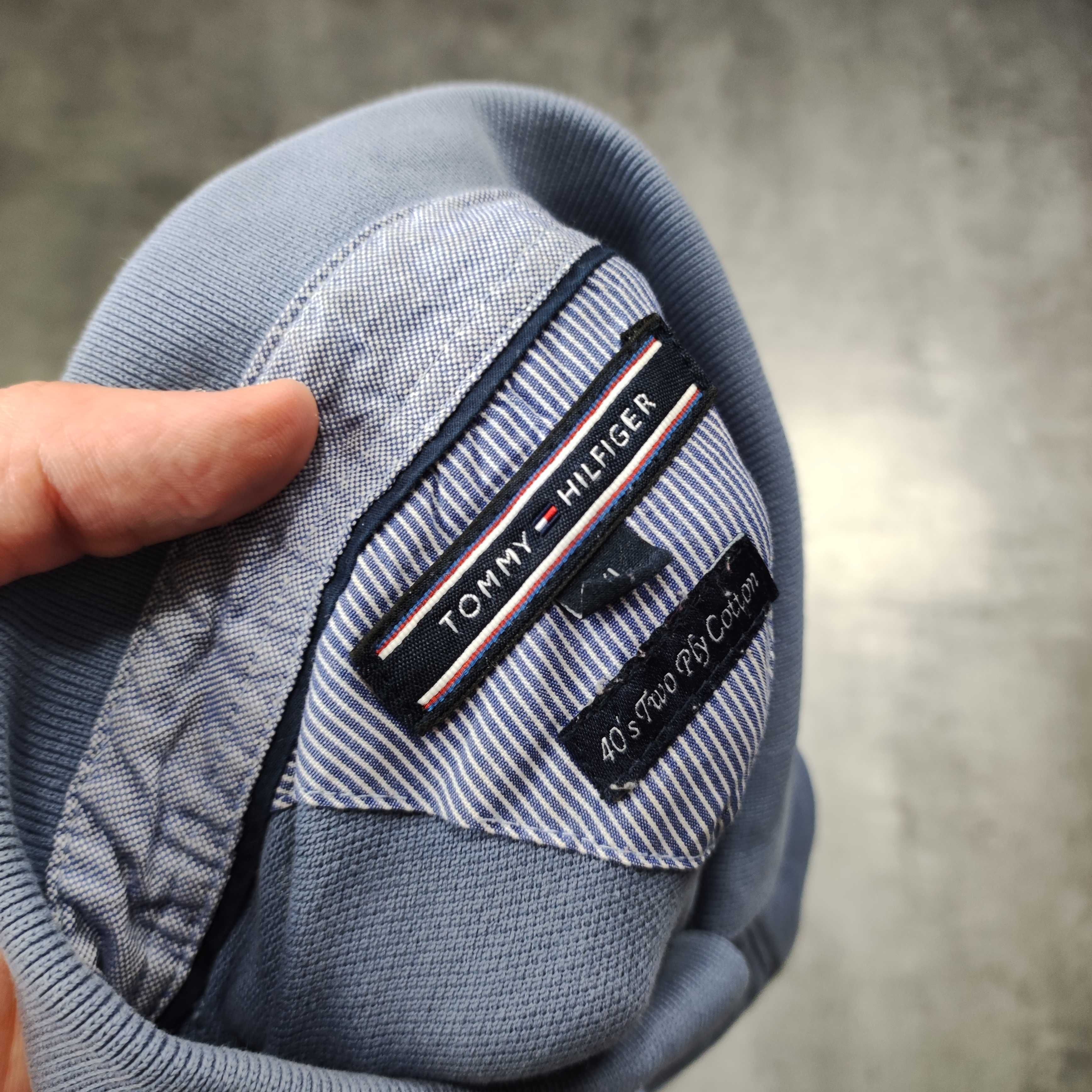 MĘSKA Koszulka POLO Elegancka Błękitna PREMIUM Bawełna Tommy Hilfiger