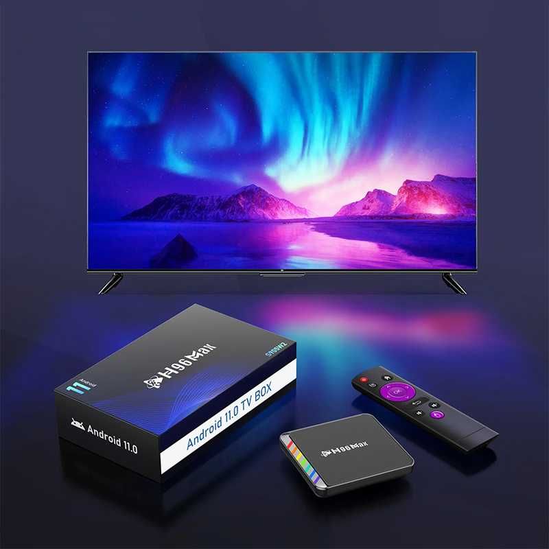 Смарт ТВ приставка H96 Max W2 4/64 Гб Smart TV Box Android