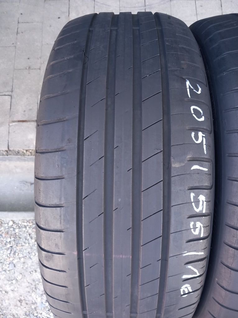 2x Opony Używane Letnie 205/55R16 Goodyear