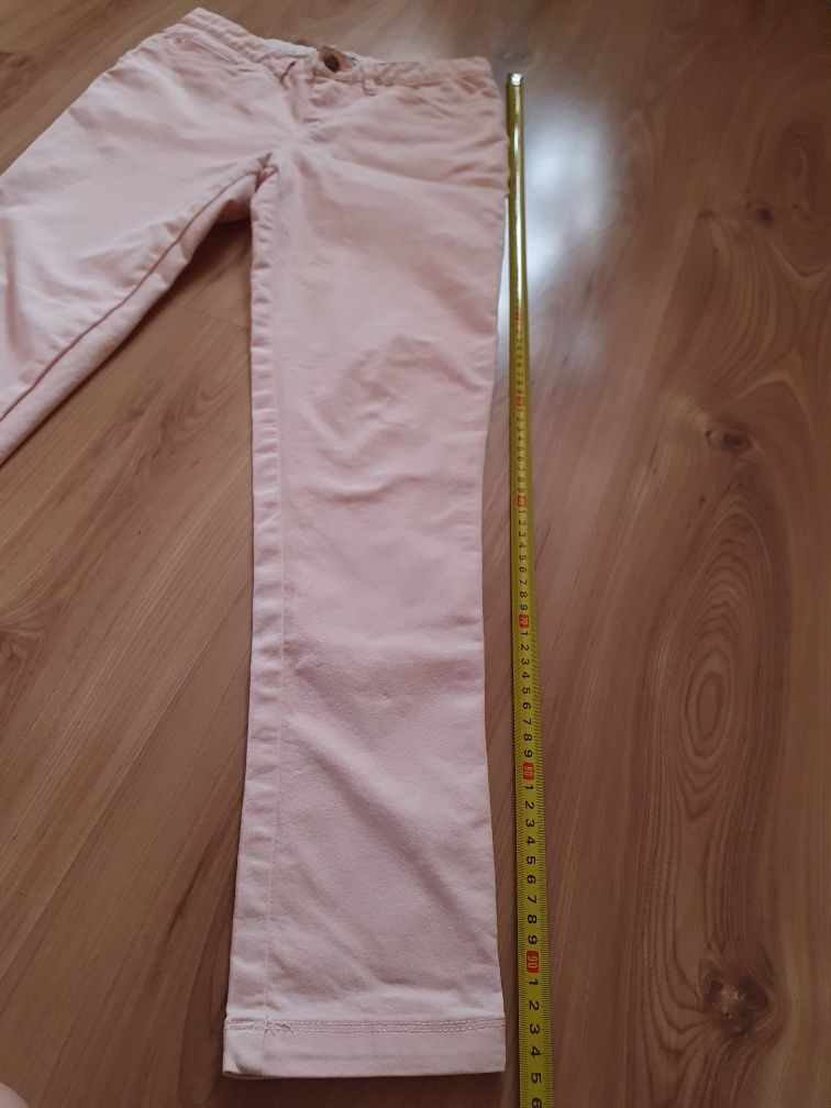 Jeansy pudrowy róż S wysoki stan Everyday wear rurki