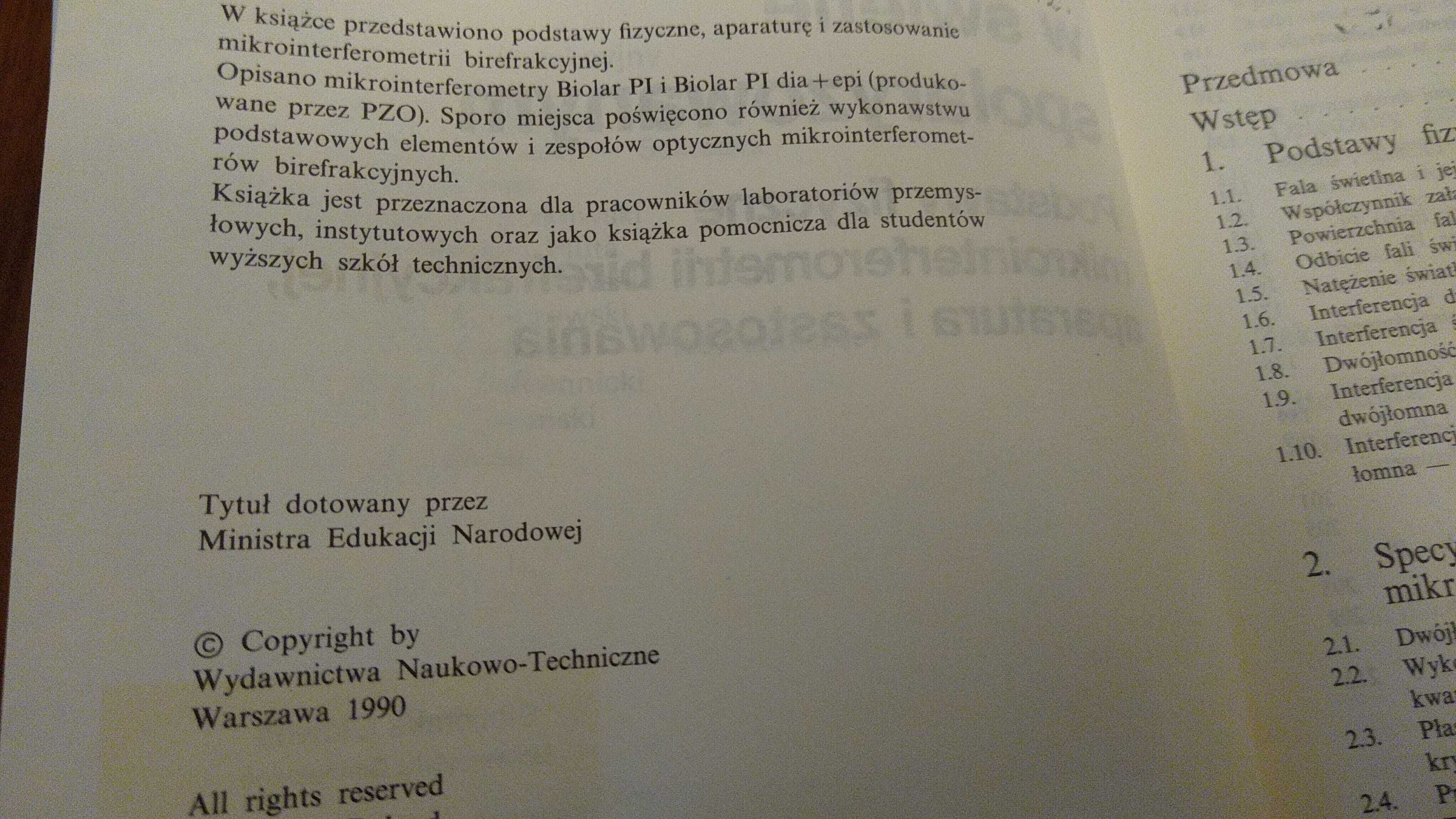 Mikrointerferometria w świetle spolaryzowanym Maksymilian Pluta.