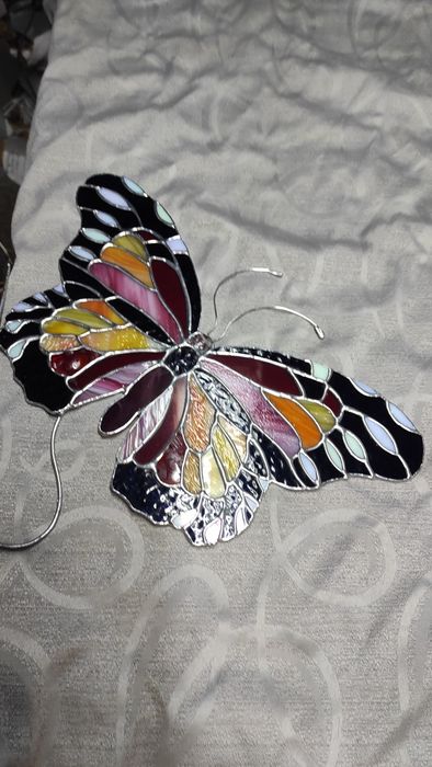 Метелик, вітраж настільний