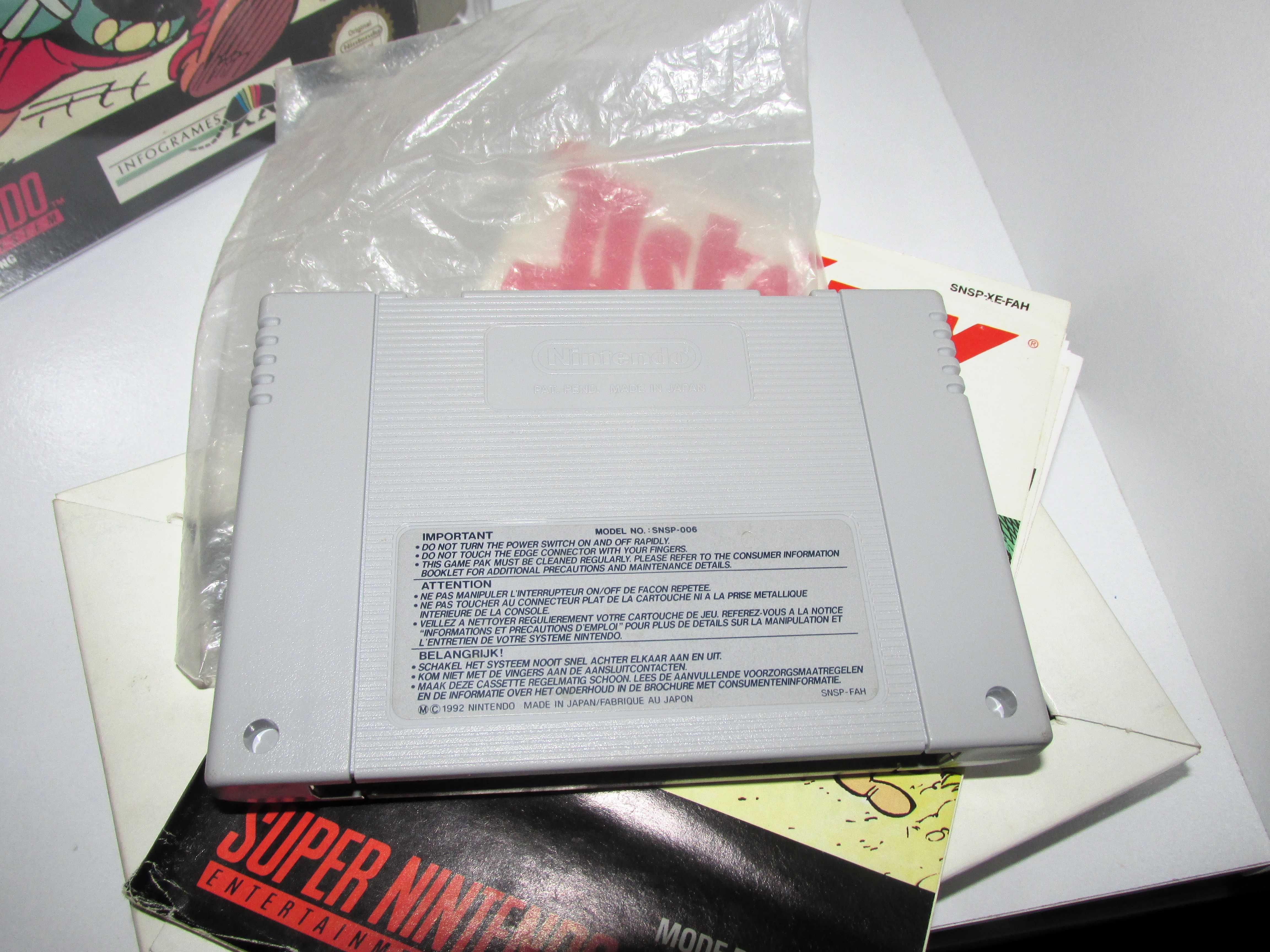 Astérix PAL SNES CIB Original "Versão Portuguesa" 1995