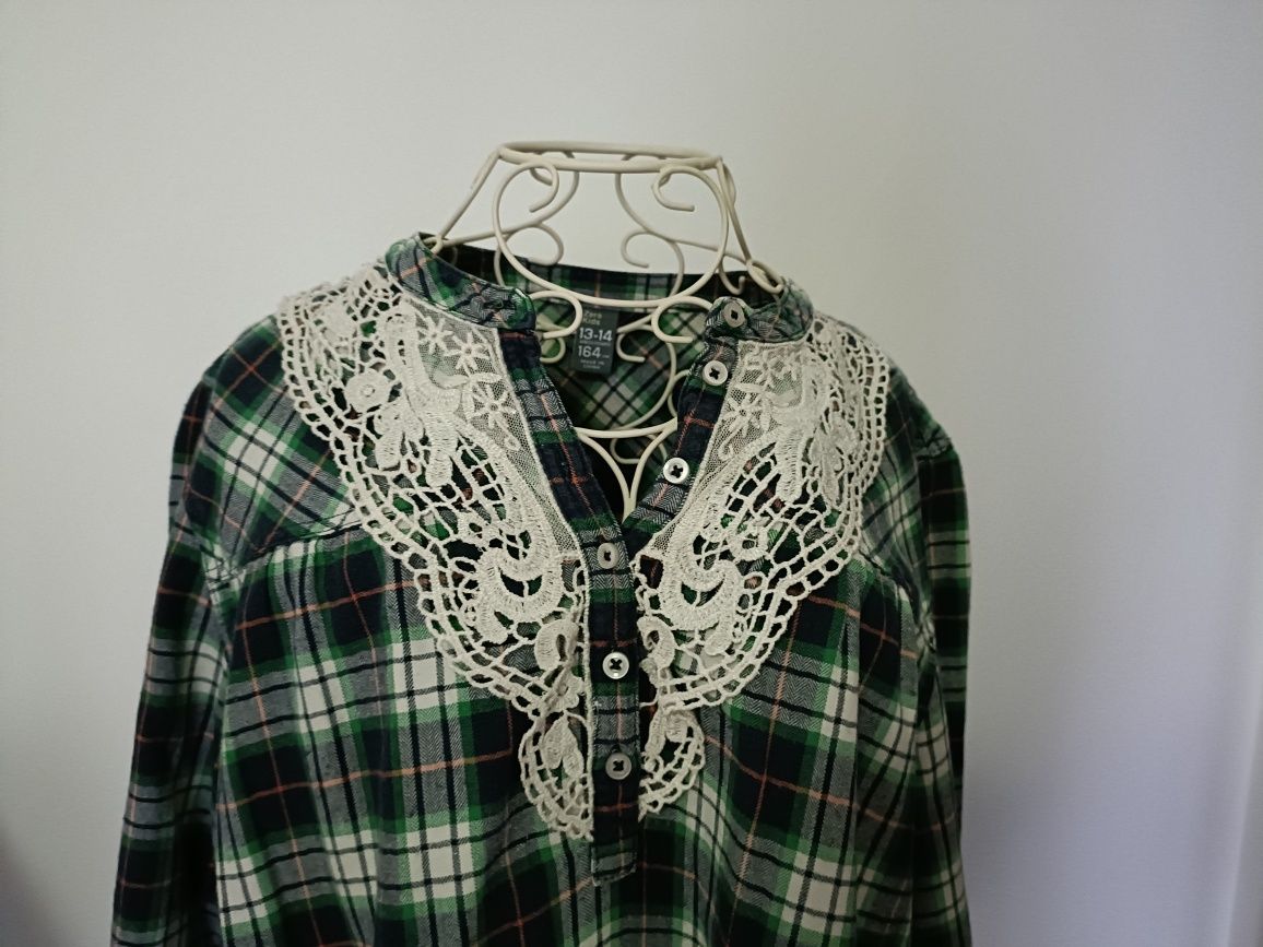 Camisa flanela Zara com bordado