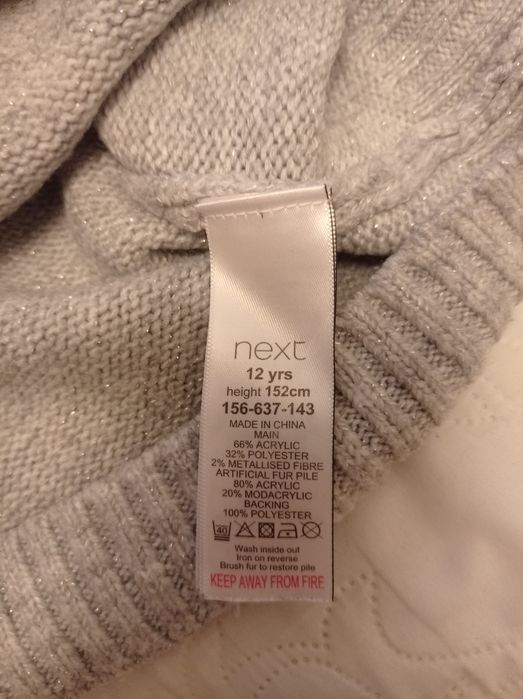Sweter dziewczęcy Flaming NEXT 12 lat, rozmiar 152. Bluza NEXT flamin