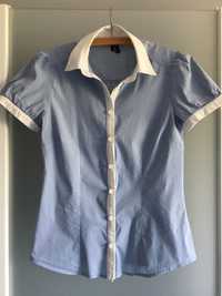 Elegancka bluzka damska niebieska w białe paski H&M rozmiar S