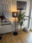 Lampa stojąca podłogowa czarna klosz Ikea Nymo