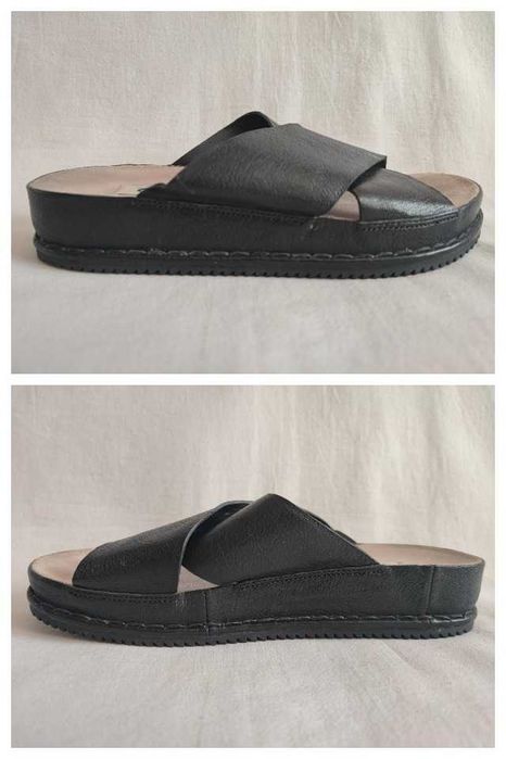 Шлепанцы босоножки женские кожаные "Clarks" Размер 36 (23 см) Идеал!!!