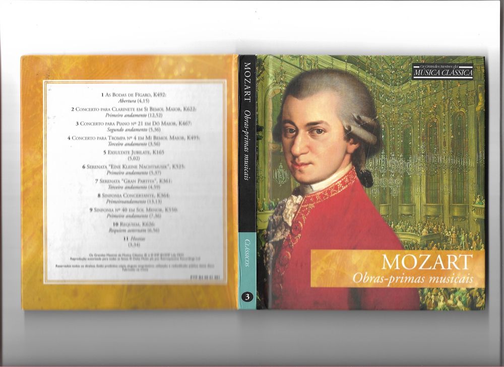 CD Mozart Obras-primas musicais: Os Grandes mestres da Música Clássica
