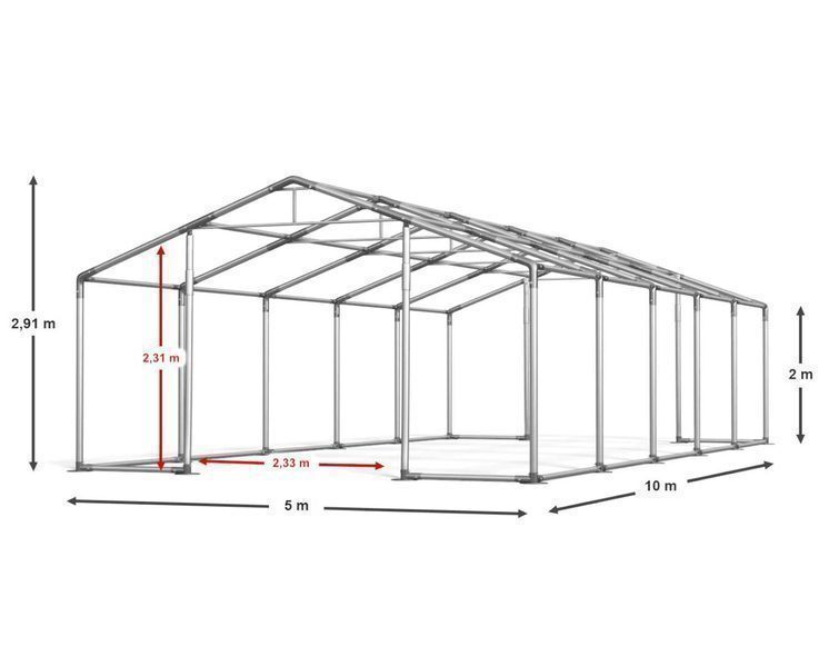 5x10x2m NAMIOT MAGAZYNOWY Hala Namiotowa Hala Przemysłowa DAS W SD