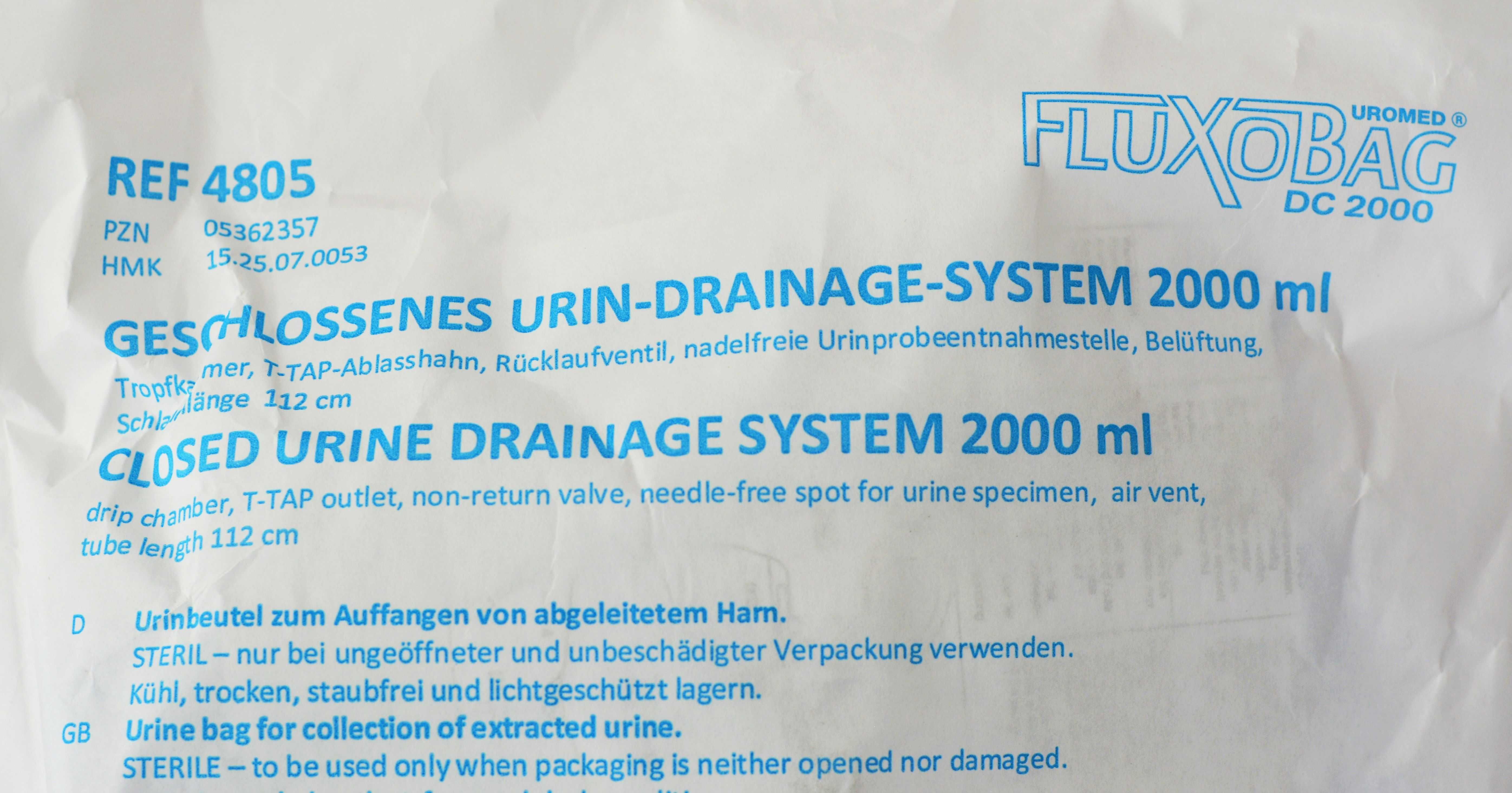 Сечоприймач мішок UROMED FLUXOBAG DC 2000 ml