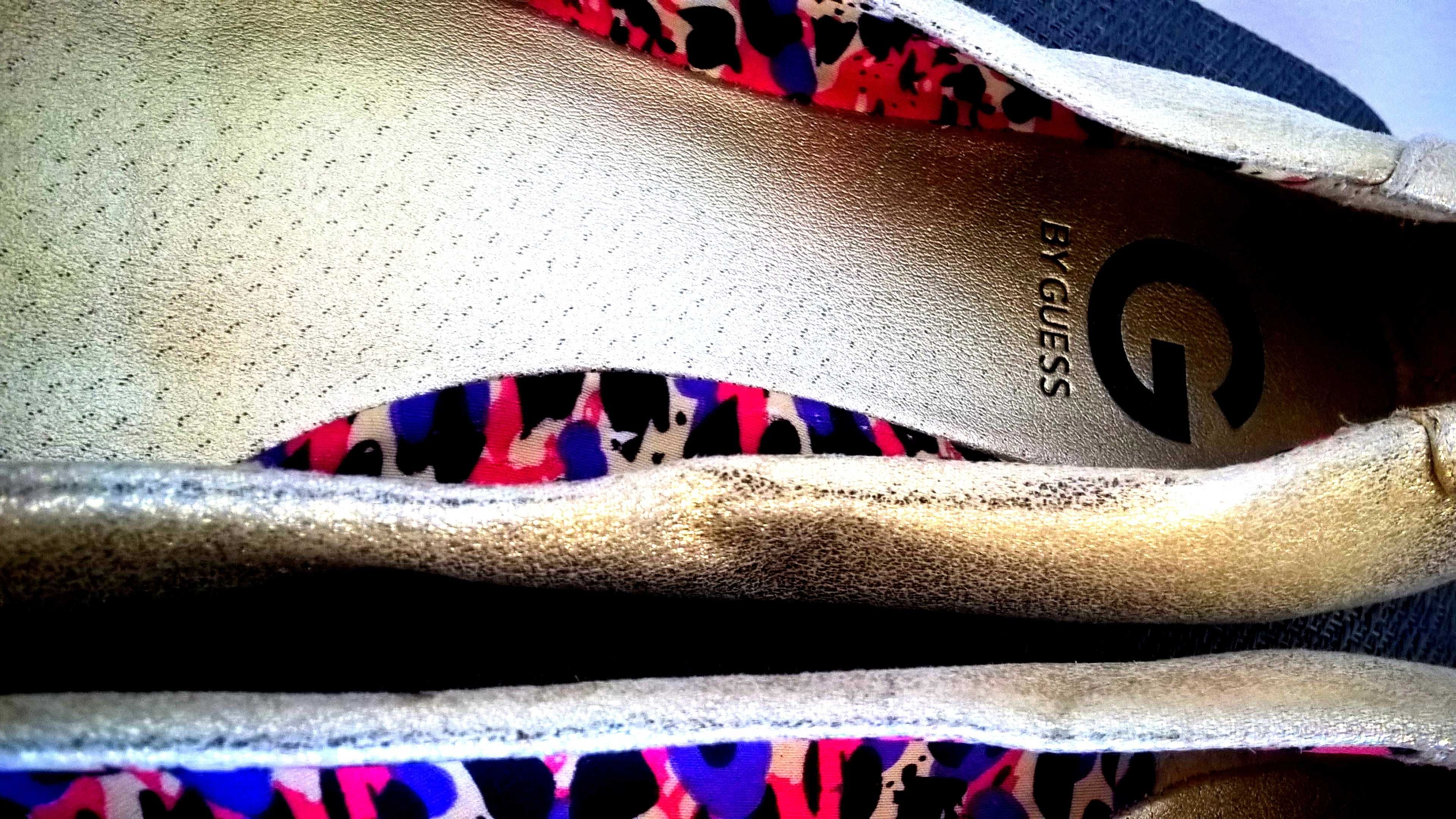 GUESS snaekers balerin sport ecco złote super