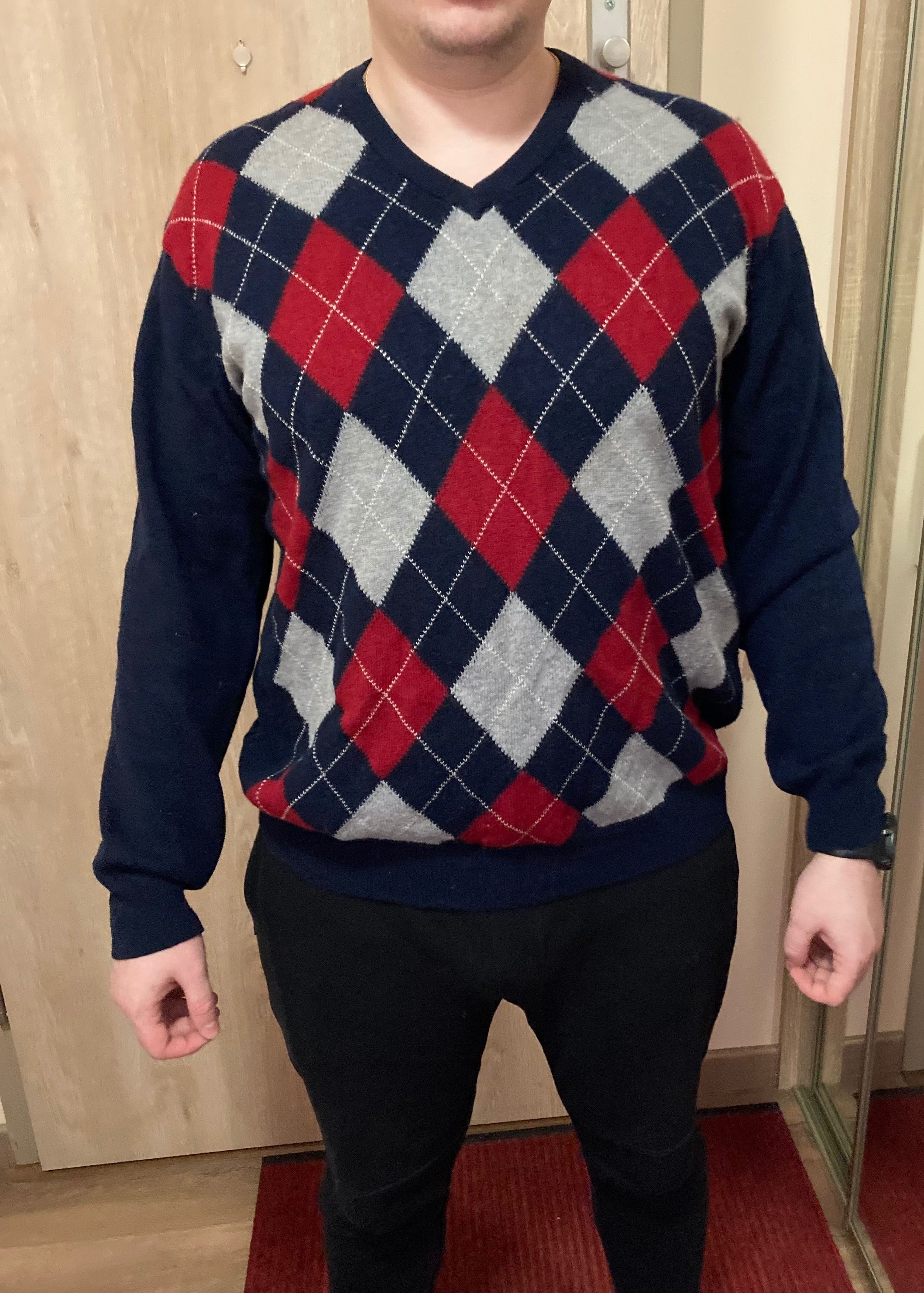 Sweter 100% wełna naturalna XXL