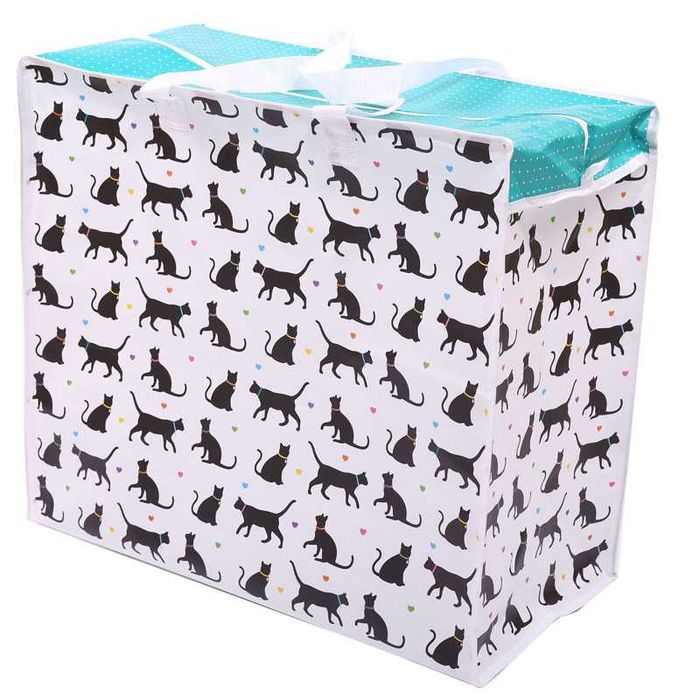 Saco de armazenamento com motivos de gatos