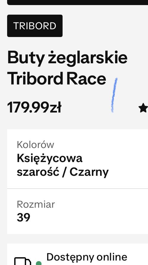 Buty żeglarskie Tribord Race rozm 39 nieużywane