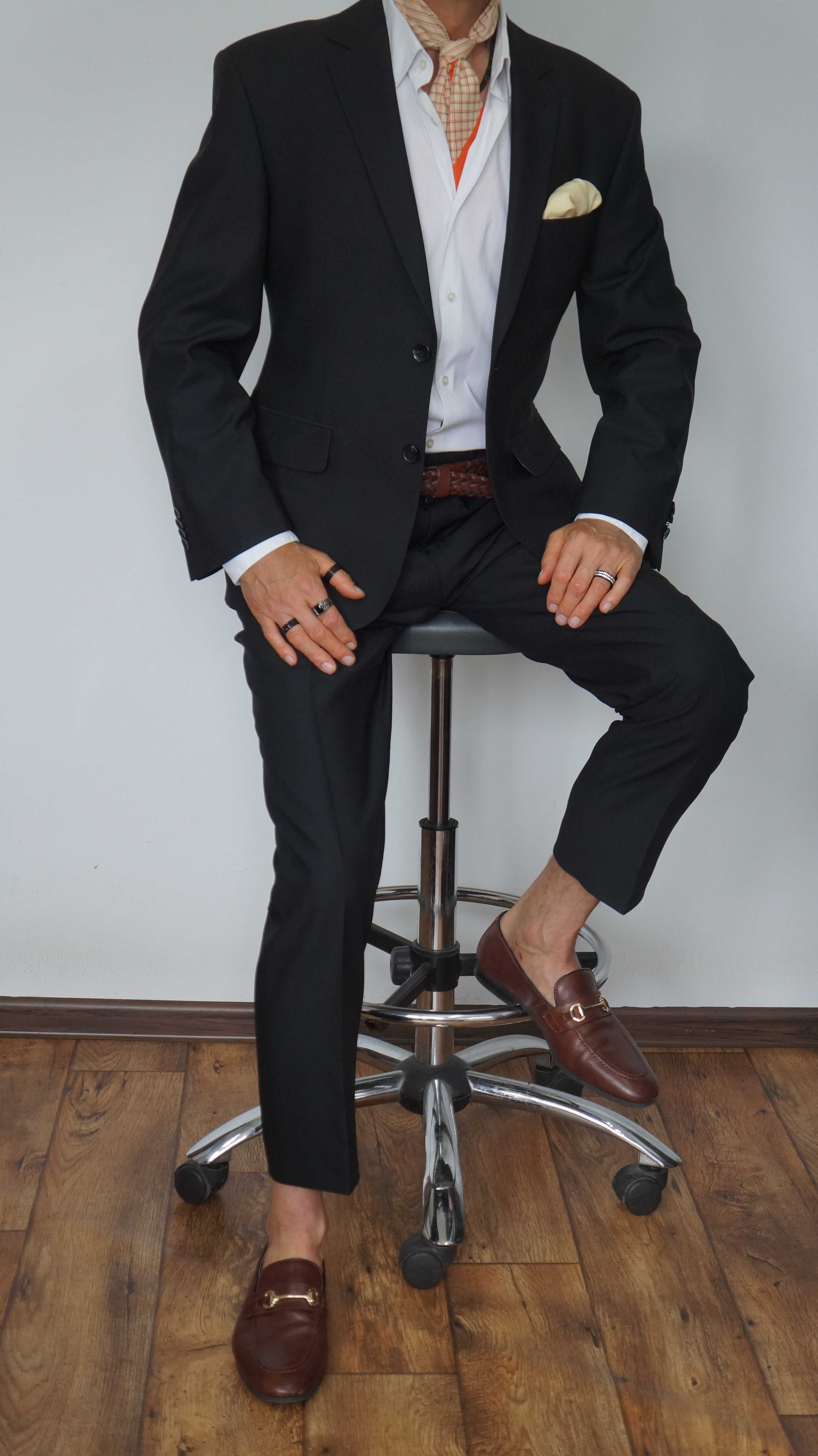 Garnitur Nowy Intermoda (Bytom) Wełna Rozmiar 164/96/86 Czarny Głęboki