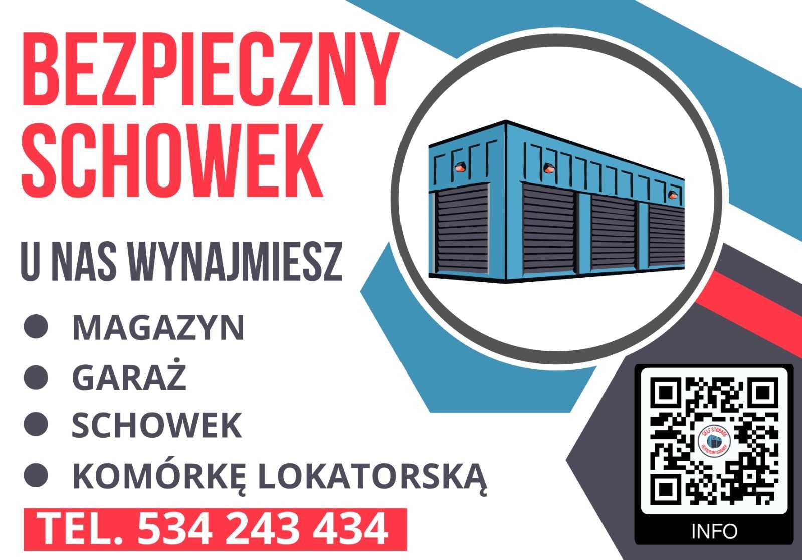 Magazyn garaż komórka lokatorska na wynajem cena od 202 zł brutto