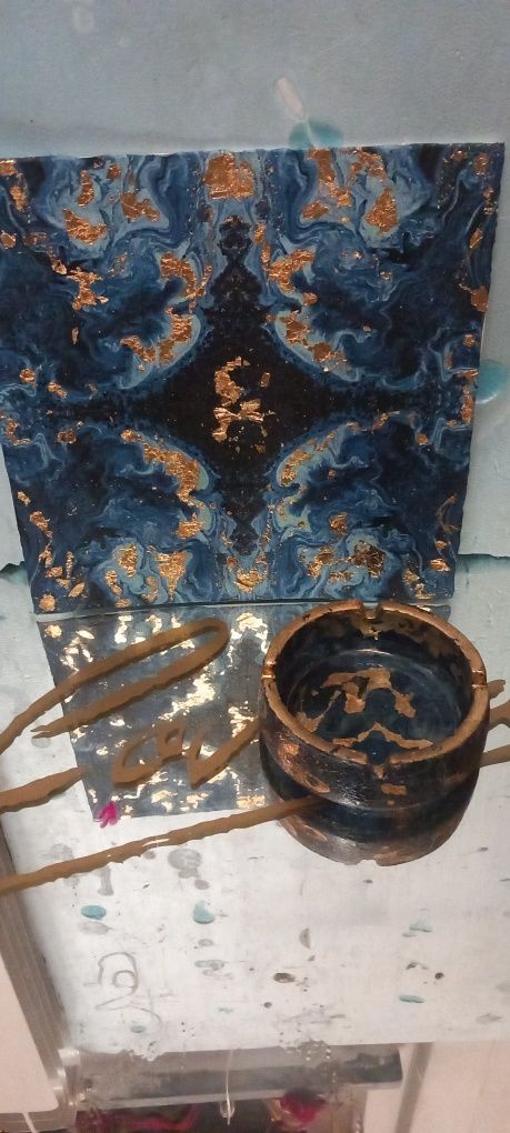 Conjunto tela e cinzeiro